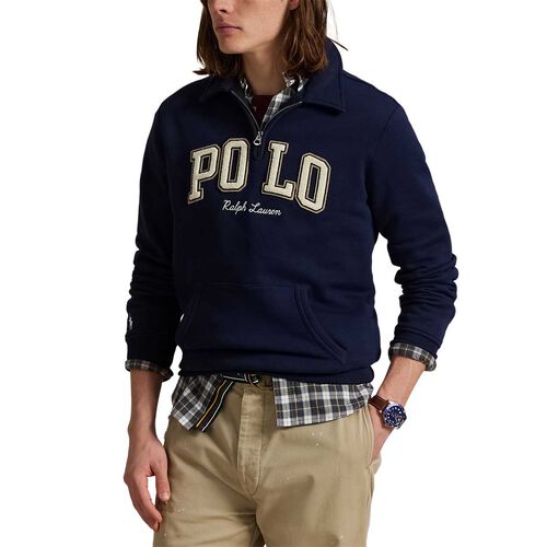 Polo Ralph Lauren Logo Fleece Collared Sweatshirt